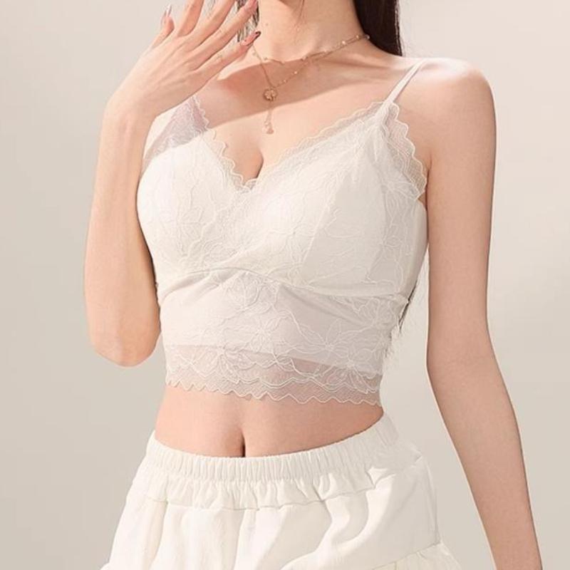 Dámské krajkové podprsenky Top Pohodlné Bralette Jednobarevné Sexy Spodní Prádlo Vesta Dámské Bezdrátové spodní prádlo Duté Bezešvé Podprsenka