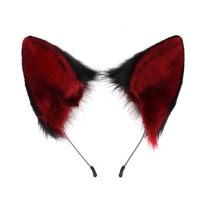 

Имитация лисы в форме уха обруч для волос милый держатель для волос рейв Хэллоуин косплей костюм головной убор для детей и женщин красный