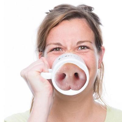 Creative Parody Pig Nose Mug Funny Dog Nose Ceramic Cup Funny Bizarre Animal Water Cup Coffee Cup Gift