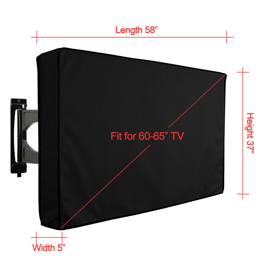 Outdoor TV Cover 60"   65" Waterproof Television Protector Remote Control Pocket Bottom Cover for LED LCD Plasma Television Sets