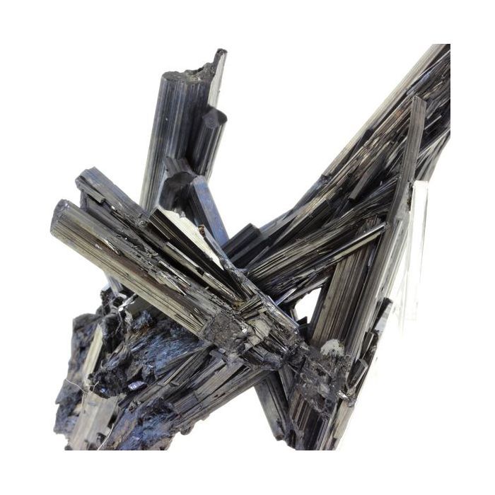Pierres et Minéraux. Stibnite (21 cm). 1874.0 ct. Wuning Mine, Jiangxi, Chine.