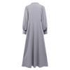GMXIA Stile Tempo Libero Primaverile Cardigan Retrò Girocollo Abito a Svasatura Larga per Donna