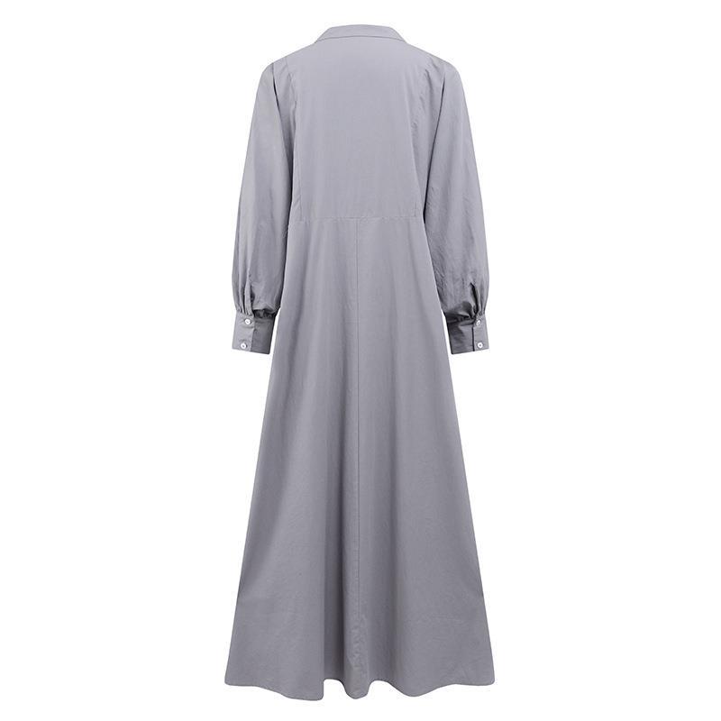 GMXIA Stile Tempo Libero Primaverile Cardigan Retrò Girocollo Abito a Svasatura Larga per Donna