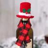 Wine Bottle Scarf Hat Set Cute Sleeve Protector Christmas Bottle Covers For Gathering Dinner Restaurant Bar Travel Dinning Table