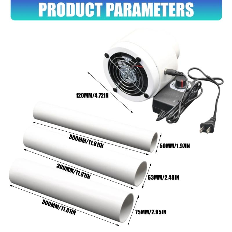 Wall Mounted Freshing Air Ventilation Fan With Filter Exhaust Fan For Bedroom Basement Office 75mm/63mm/50mm Optional Duct