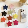 Leather Five-Point Star Phone Airbag Holder and Stand - Hands-Free Viewing In Simple Solid Color