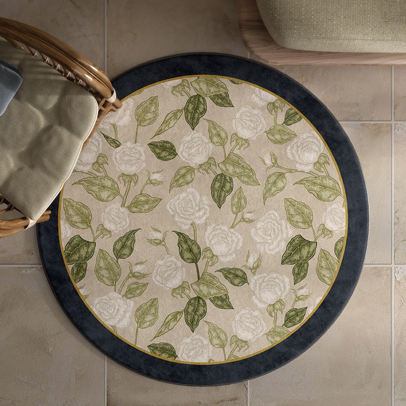 

Круглый французский ковер, коврик для стула, зеленый ковер, круглый, полукруг, домашний, скандинавский, гостиная, спальня, ретро 60 * 60cm