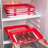 Stackable Food Storage Trays Flat Meat Fresh-keeping Plate Food Preservation Tray  Refrigerator