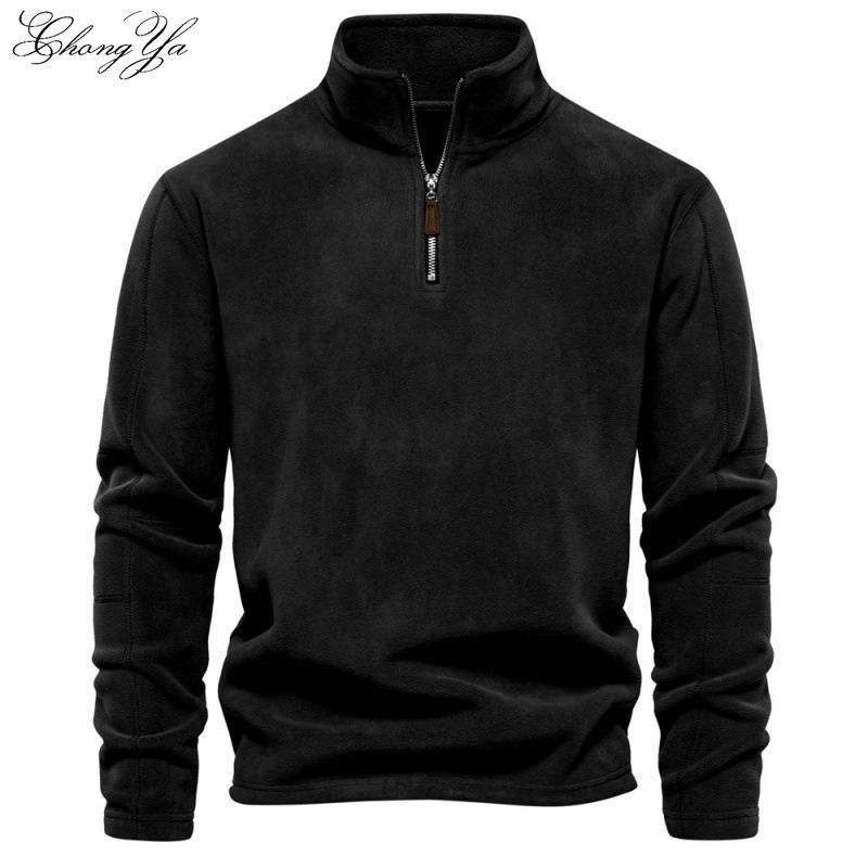 

Мужская осенне-зимняя толстовка с длинным рукавом, повседневная однотонная мужская рокерская майка XXL чёрный