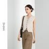 Xin Ge Retro Slimming V-Neck Tencel Linen Vest - Summer 2025 Collection