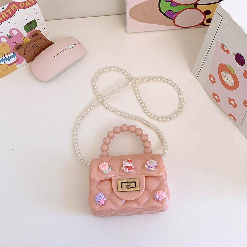 Fashionable Childrens Mini Crossbody Bag With Charming Colorful Styles For Girls розовый