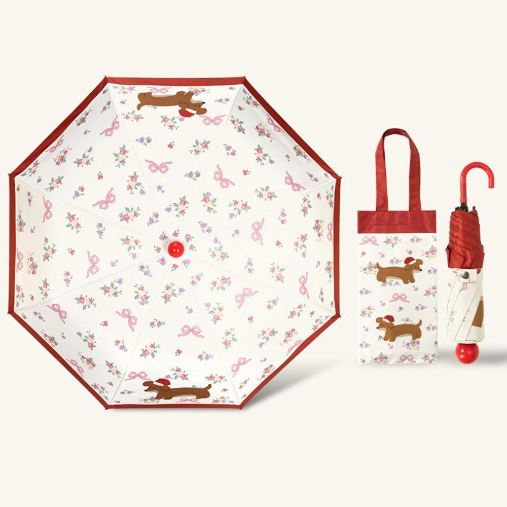 Cartoon Outdoor Travel Umbrella Dog Pattern UV Protection Umbrella Sunshade Umbrella  Summer