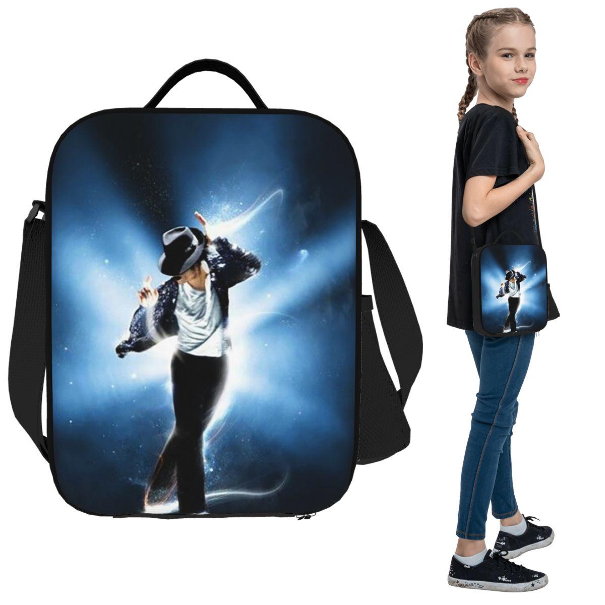 Michael Jackson Musiker Sänger Tänzer Isolierte Lunchtasche Büro Kühltasche Thermische Lebensmittelbox Tragbare Lunchboxen Behälter One Size