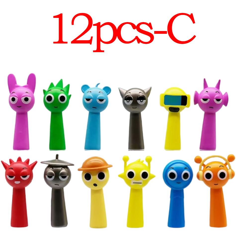 Funny Sprunki Figuras Model 7cm PVC Sprunki Game Action & Toy Figures Set 12pcs