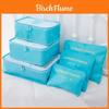 Set Organizzatore da Viaggio Sei Pezzi Cubi Contenitori in Tessuto Oxford Per Valigie e Casa