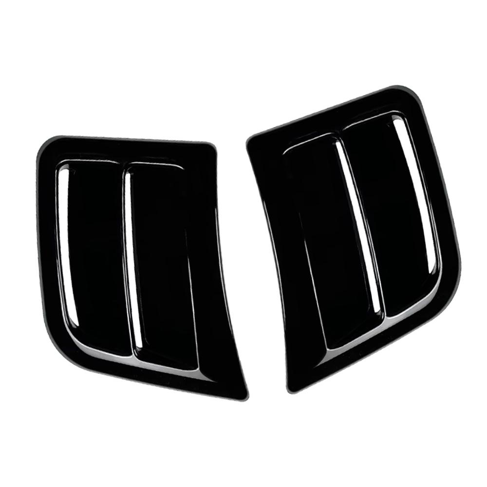 For Subaru Impreza WRX STI 2008-2014 1 Pair Front Left/Right Bumper Side Air Vent Cover Trim Glossy Black/ Carbon Fiber Look