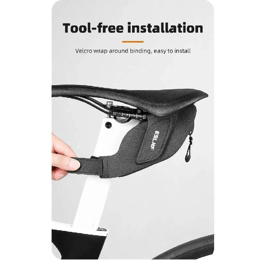ESLNF Waterproof Large-Capacity Saddle Tail Bag - Portable MTB Road Bike Bag, Durable Outdoor Cycling Gear Storage Pouch