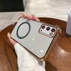 Case for Samsung Galaxy S20,S20 FE Clear Magnetic Casing Electroplated Lens Frame Phone Cover
