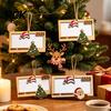 Wooden Money Gift Box 2Pcs Christmas Holder Hanging Ornament for Cash, Xmas Tree Unique Family Decoration, Reusable Cash Holiday Party Tabletop Decor
