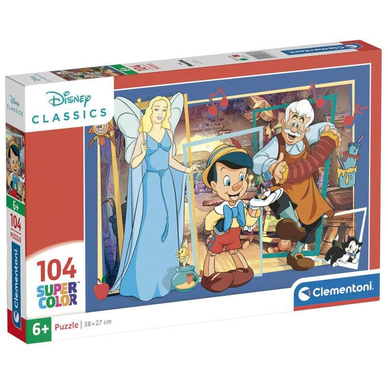 Clementoni Disney Pinocchio Jigsaw Puzzle, 104 Pieces, 38cm X 27cm, 7560 [Used]