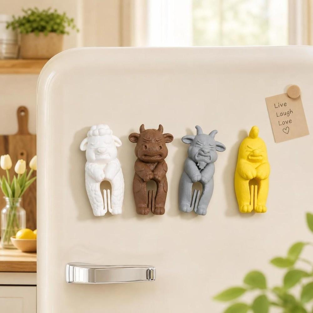 2pcs 3D Printed Bag Sealing Clips Sheep Food Sealer Clips Farm Animal Bag Clip Airtight Seal