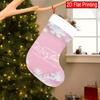 Christmas Decoration Fireplace Hanging Stocking 1pc Pink Snowflake Christmas Sock-Pattern Suitable for Christm