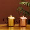Handmade Copper Water Cup with Handle Sturdy Birthday Gifts Drinking Cups Practical for Restaurant Kitchen Wedding Tea Room Cafe