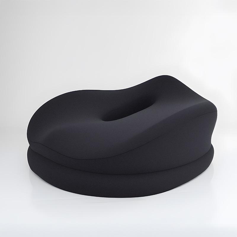 1pcs Memory Foam Seat Cushion Pressure Relief Non Collapse Pad with Hollow Center for Office Chair Back Support Summer Use
