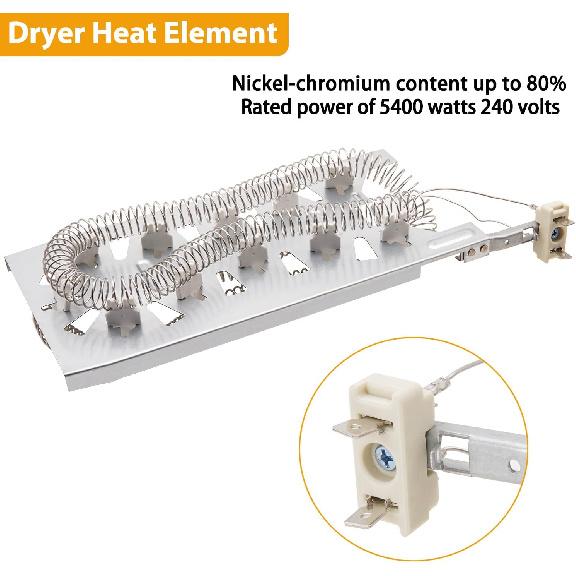 Dryer Heating Element Kit by SupHomie - Compatible with Whirlpool Dryers WED5100HW0 WED5100HW1 WED5100HW2 WED5100HW3 WED5100HC0 WED5100HC1 WED5100HC2