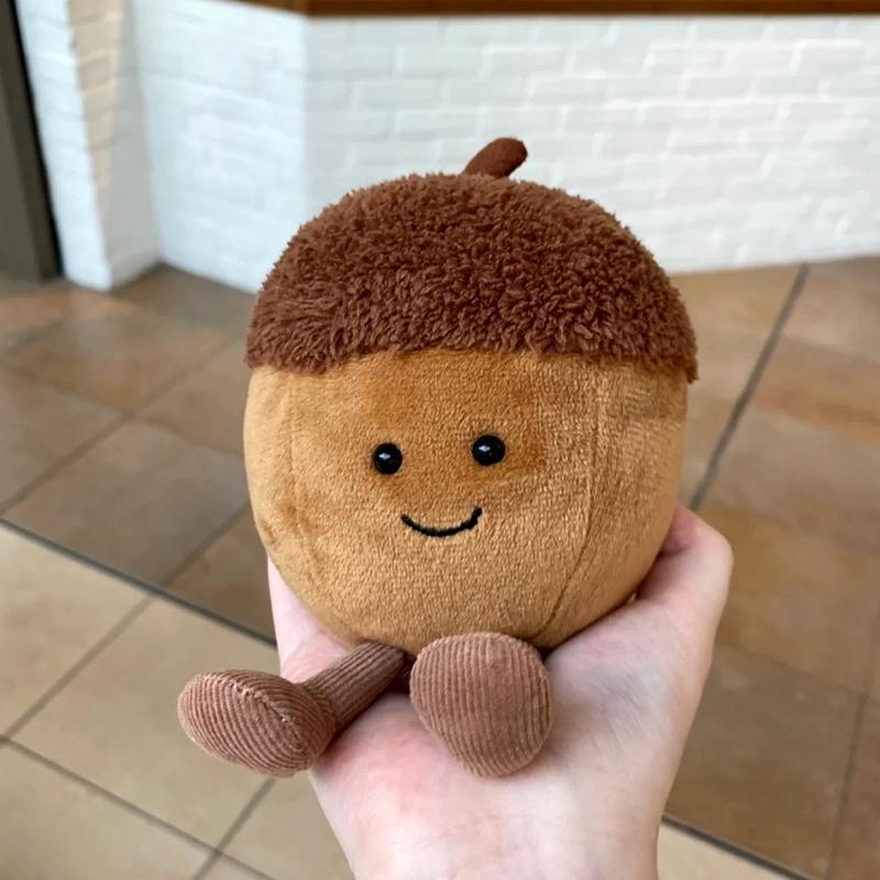 Roztomilá plyšová hračka žalud Kreslený přívěsek Měkká vycpaná panenka Přívěsek na klíče do auta Batoh taška Decor Kid Gift