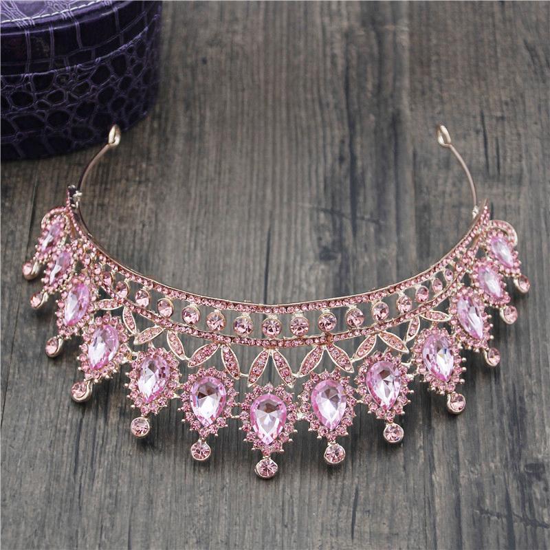 Gorgeous Rhinestone Crown Headbands Princess Tiaras and Crowns Bridal Hairband Girls Party Diadem Wedding Hair Jewelry