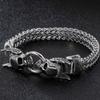 Steampunk Skull Bracelet for Men In Stainless Steel Handles Halloween Rockers Hand Jewellery Accessories Man
