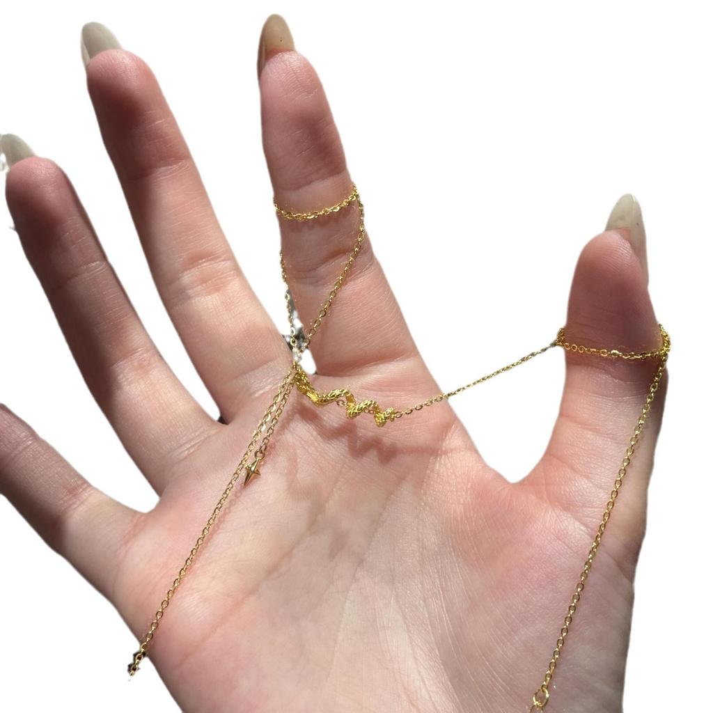 Natal Year Golden Spirit Snake Necklace Women's 2024 New Chinese Zodiac Year Snake Clavicle Chain Light Luxury Premium Sense