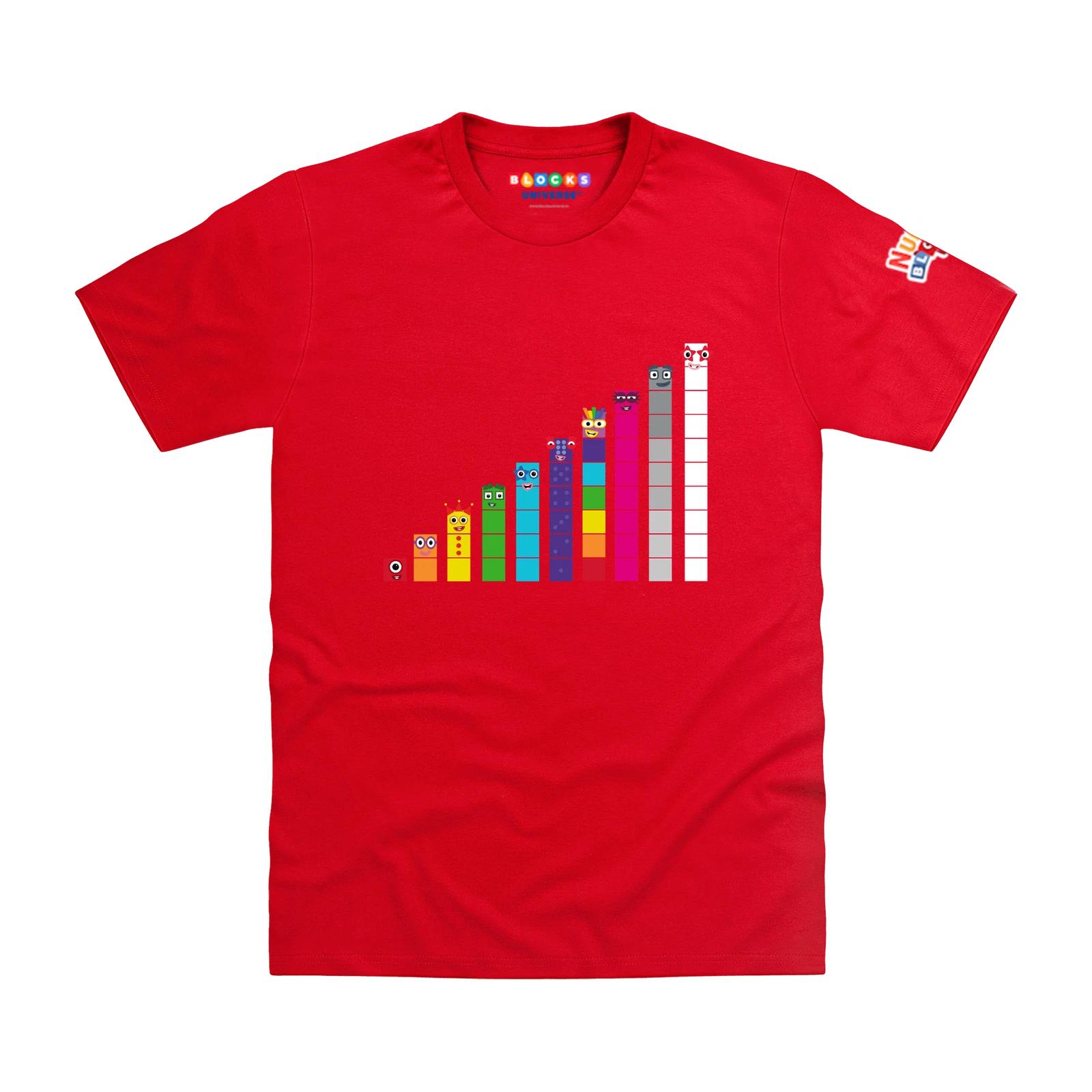 Officially Licensed Numberblocks Line-up Kids T-Shirt 130
