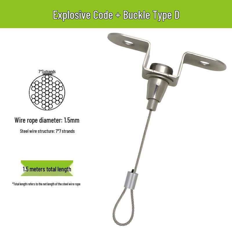 Adjustable Safety Hanging Kit: Rope, Buckle & Acrylic Board Line