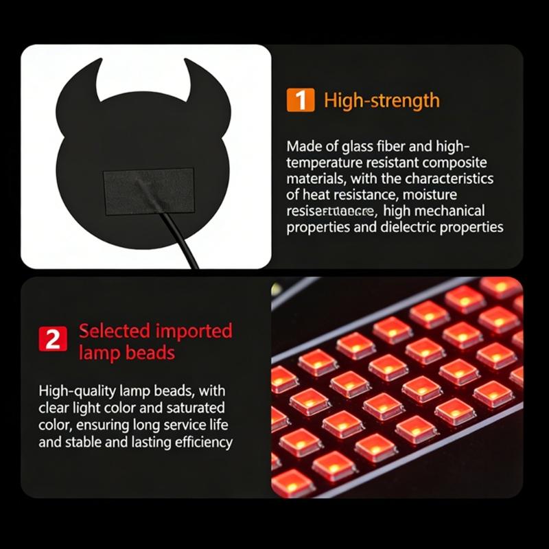 Fashionable Horn LED Light For Cars And Motorcycles Improves Night sight