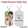 Custom Picture Necklace Personalized Necklaces with Text Engraved Customized Dog Tag Pendant Couple Jewelry Valentine's Day Gift
