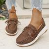Fashion Plus Size Fashion Lace Up Loafers for Women Lightweight Non Slip Low Top Casual Shoes Woman Spring Autumn Comfort Walking Shoes