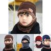 Conjunto de Gorro de Tricô e Cachecol para Crianças com Espessura Quente Ideal para Atividades ao Ar Livre no Inverno