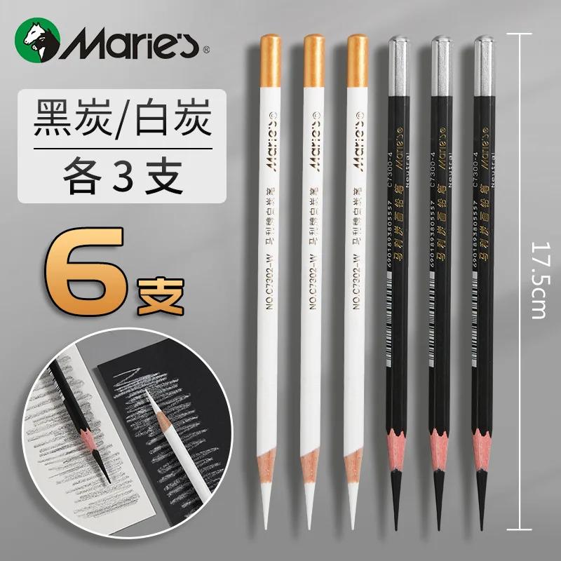 4MM Skizzen-Weißkohle-Stift Hochglanz-Bleistift-Set Schüler Malerei Weiche Kohle Künstlerbedarf Langlebig und Nicht Leicht zu Brechen