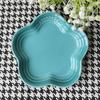 Plum Blossom Small Plate 14cm Sauce Plates French Cool Color Cake Dish Gradual Spit Bone Dishs Tableware Ceramic Dessert