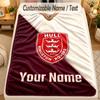 Flannel BlanketHull KR Custom Name Text Personalized Soft Warm Throw Blanket Home Decor Gift