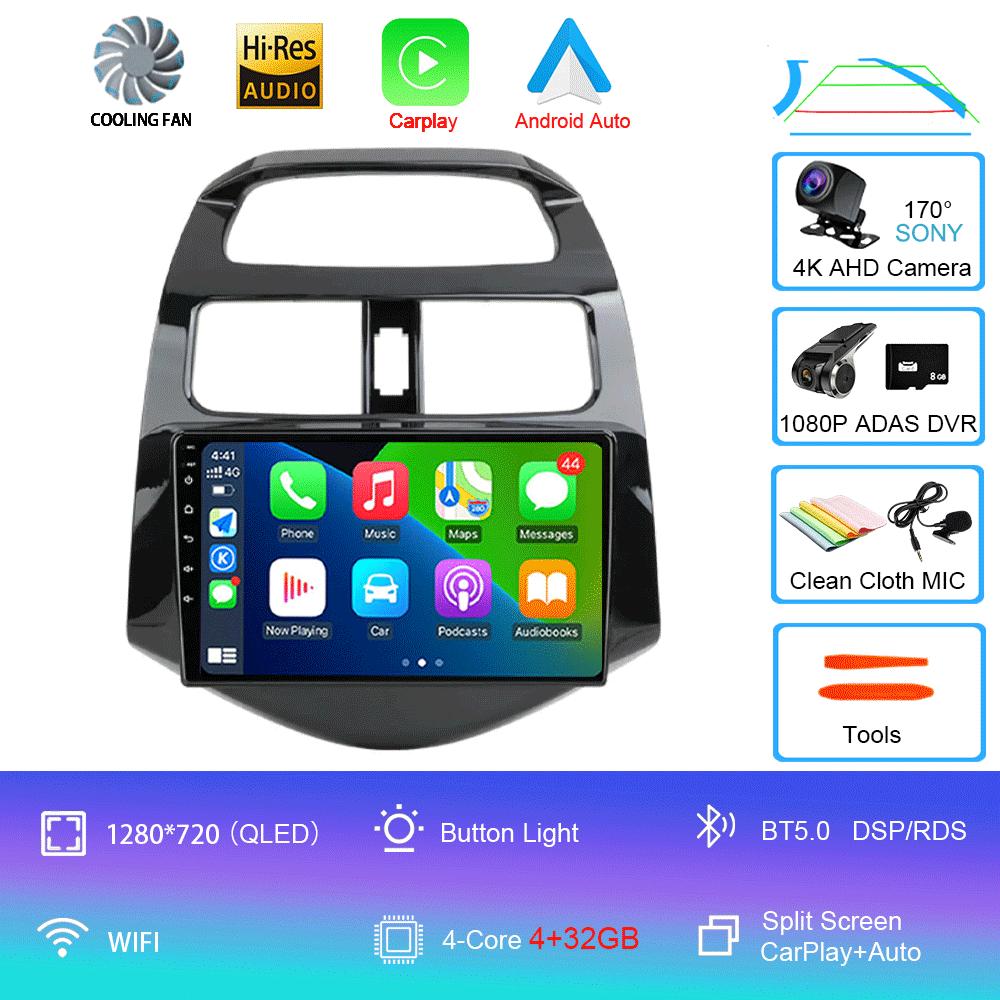 Android 14 Video Player Carplay Car Radio For Chevrolet Spark Beat Matiz Creative 2010 - 2014 Multimedia  GPS 2din Stereo