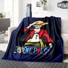 1PC One Piece Monkey D Luffy Patterned Flannel Blanket Suitable For All Seasons For Home Decor Warmth And Comfort Gifts Holiday Present