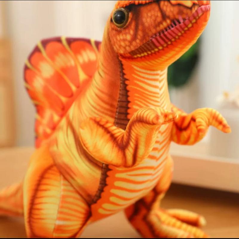 35/45cm Cuddly Simulation Dinosaur Stuffed Toy Plush Blue/Green/Orange Girls Boys Xmas Plushie Birthday Gift Room Decoration
