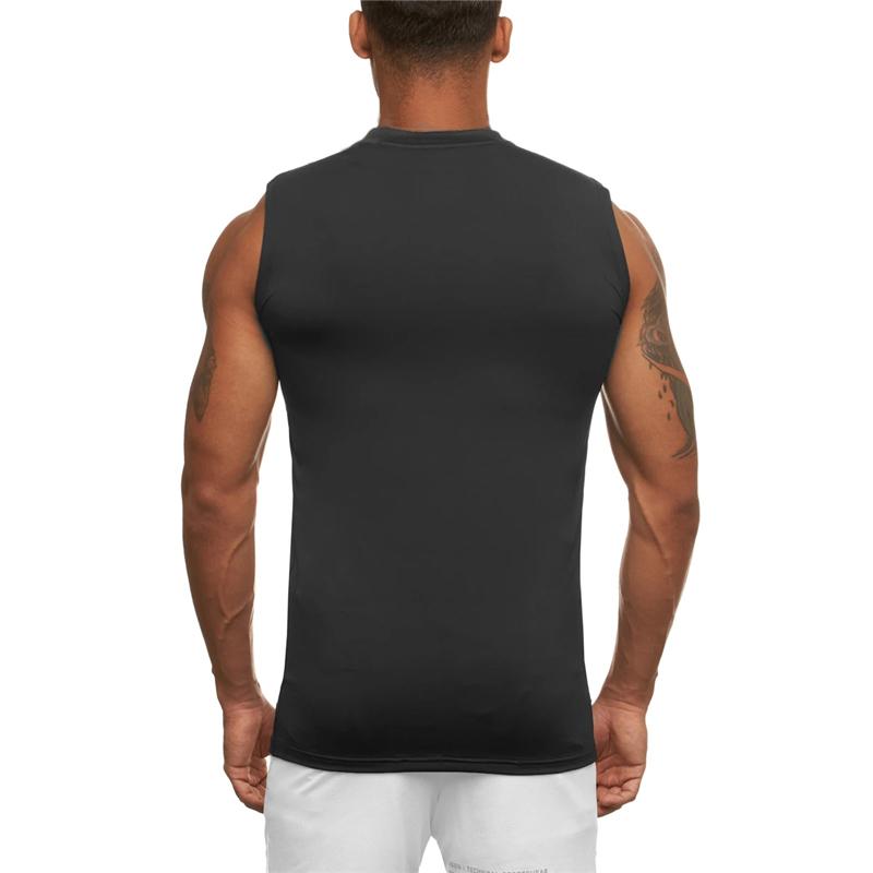 Muscleguys New Compression Gym Training Tank Tops Men's Sports T-shirt Summer Breathable Fitness Running Vest Quick Drying Sleeveless Tops