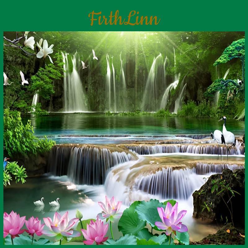 Mural Waterfall Landscape Natural Forest Scenery Wallpaper Living Room Tv Sofa Wall Bedroom Home Decor Wall Mural
