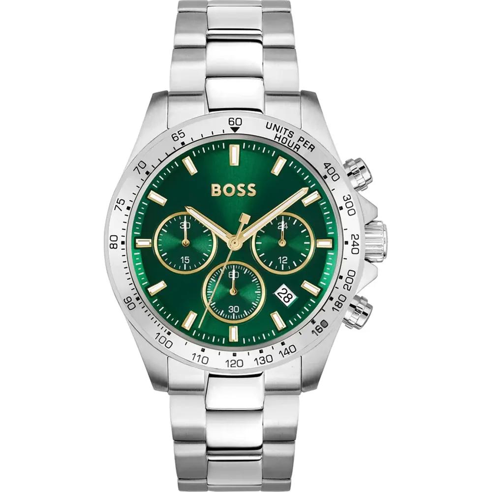 BOSS Hero Green Stainless steel bracelet Men s Quartz Watch 1514217 зелёный