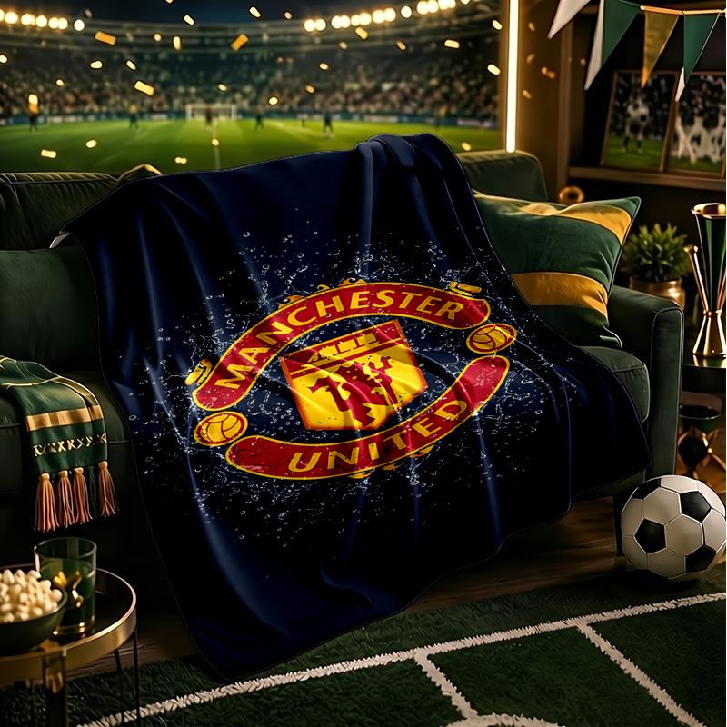 Man-chester Football Blanket Lightweight Ideal Bedding Blanket Perfect for Travel, Camping, Living Rooms, Offices, Sofas, Fan Christmas Gift