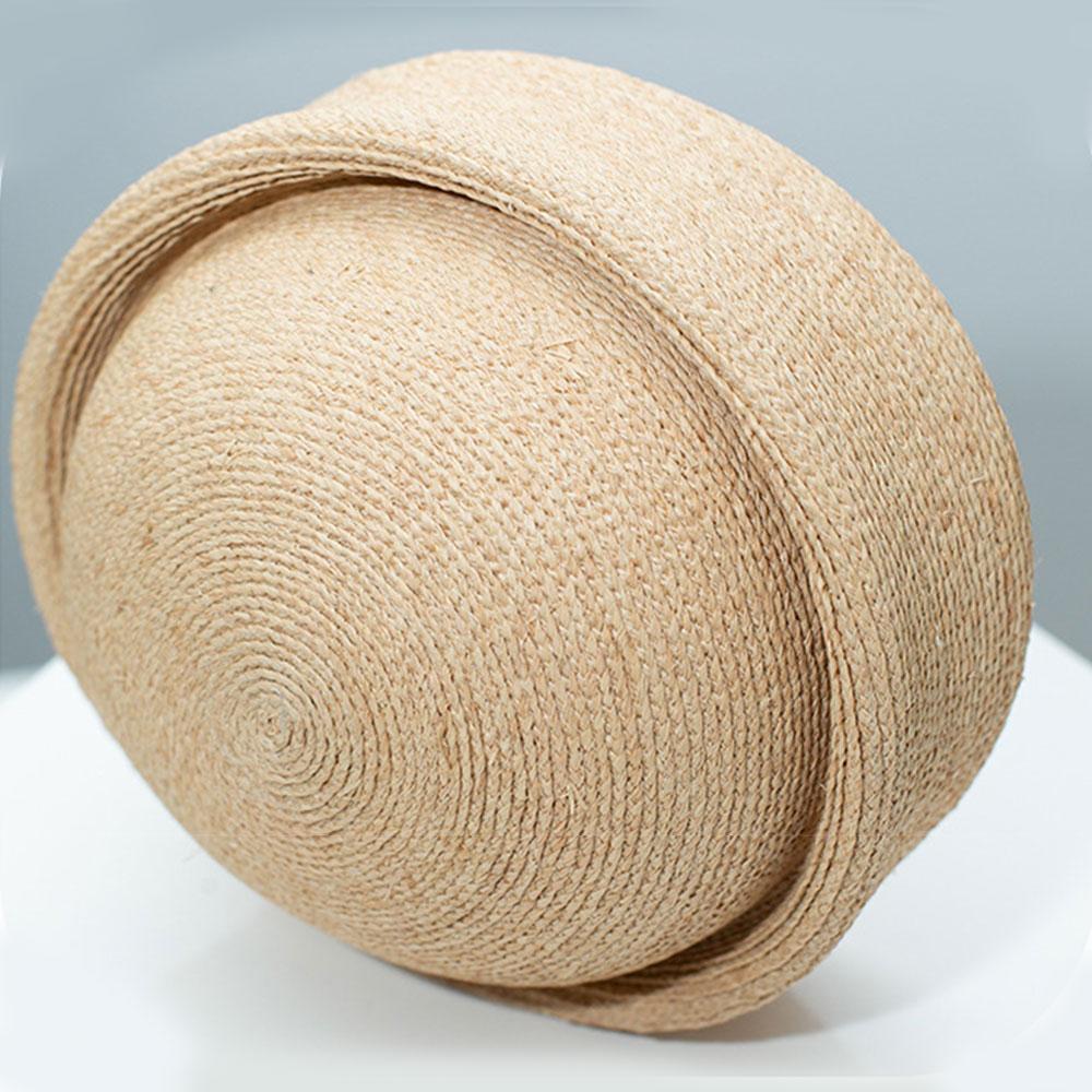 2026 New Summer Beret Sun Hats Straw Pillbox Hat Retro Artistic Painter Hat Women Circle Concave Top Straw Hat Fascinator Hat